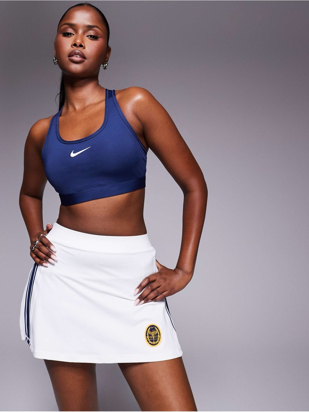 Nike Pro Club Tennis Skirt - Navy/White Small NEW!